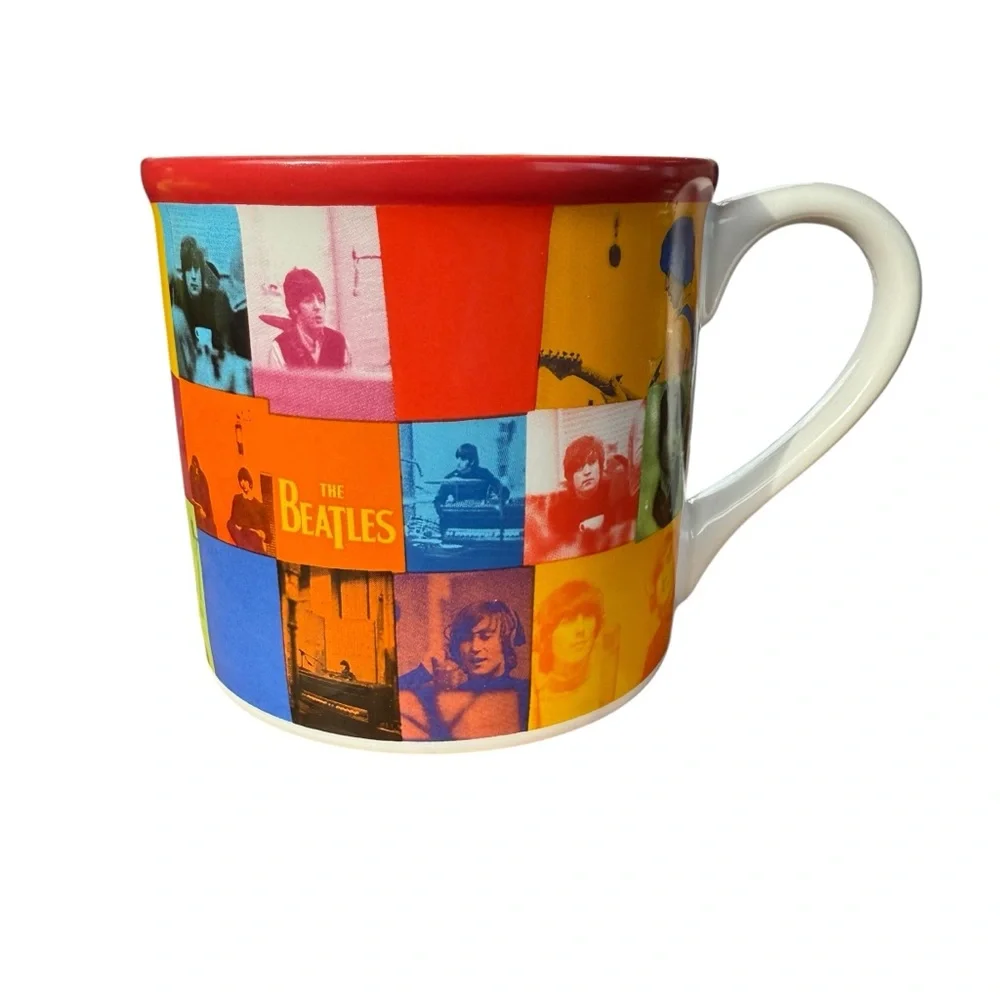 VINTAGE THE BEATLES 2001 APPLE CORPS VANDOR COLOR BLOCK COFFEE MUG